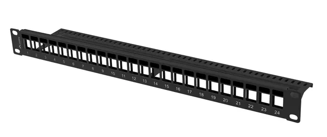 Lanberg Keystone Patch Panel Blank 24-Port 1U Black PPKS-1024-B