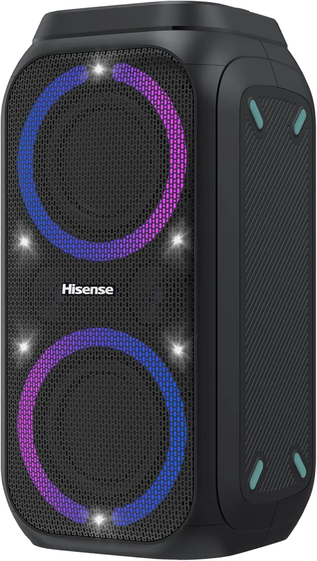 Hisense Speaker Portable Karaoke Party Rocket 160, 160W  Power, 12 Hrs long playtime,TWS Pair play,Karaoke Mode,5 Lighting effects
