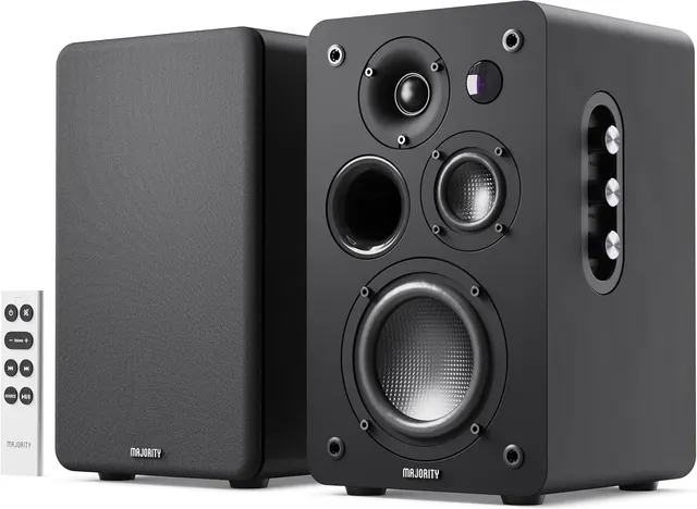 Majority Speakers Active D100X 100W 5'' 3-Way BT/USB/HDMI/DSP/Phono Black (pair)