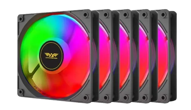 Armaggeddon Gaming Cooling Fan Set 5pcs CHROMA KIT 3000 Black