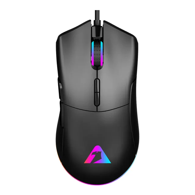 Armaggeddon Gaming Mouse Wired 12000CPI Silent , HUANO Switches FALCON V STEALTH Black
