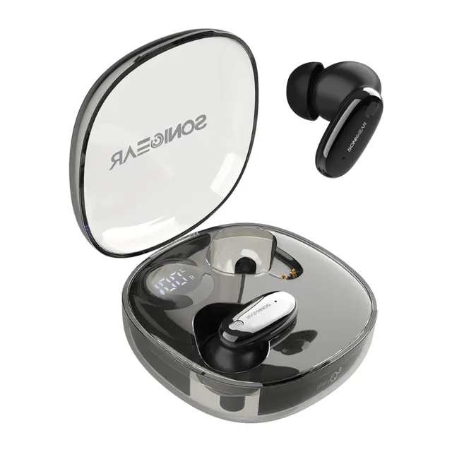 SonicGear Earphones Bluetooth ANC+Display EarPump Jewel Q3 Black