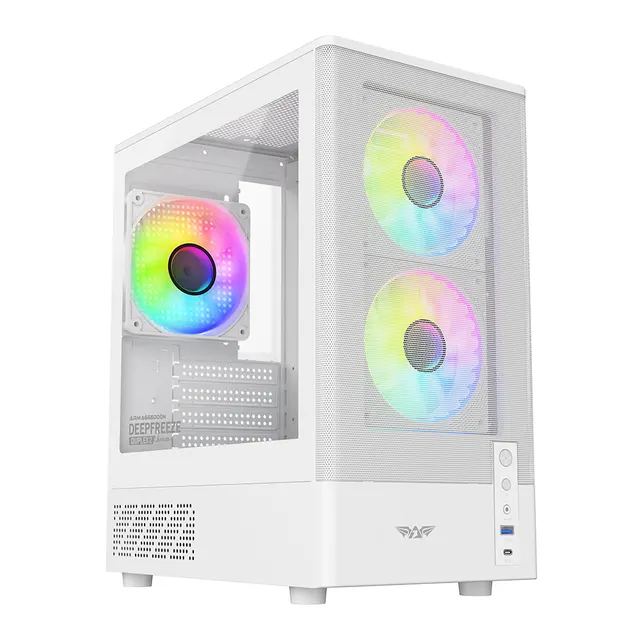 Armaggeddon Gaming Case M-ATX DEEPFREEZE DUPLEX 2 White 3x ARGB Fans