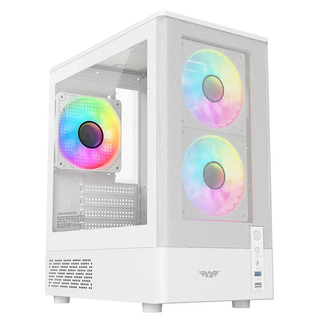 Armaggeddon Gaming Case M-ATX DEEPFREEZE DUPLEX 2 CHROMA White (3x Chroma Fans)