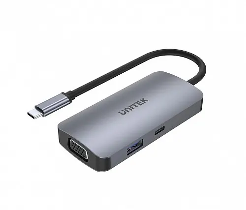 Unitek D1051A USB3.1 TypeC Hub 2xHDMI/VGA/PD100W up to 3 monitors