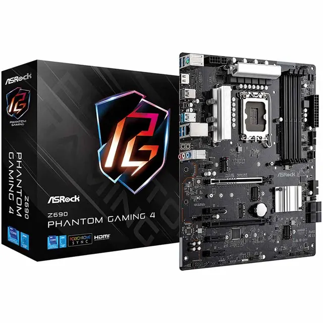 Z690 PHANTOM GAMING 4 DDR4 MOTHERBOARD ATX LGA1700 (GEN12) ASROCK