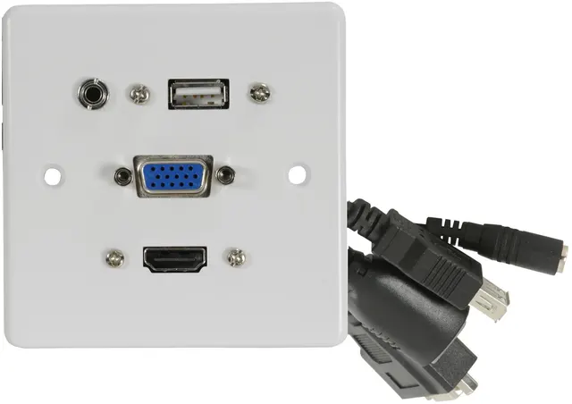 AV:Link WALL PLATE USB-A/HDMI/VGA 4K 122.395UK