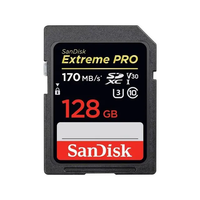 SanDisk Extreme Pro SDXC Card 170MB/s V30 UHS-I U3 128GB