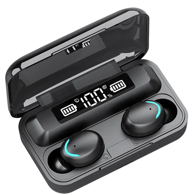 F9-5C bluetooth earbuds with power bank