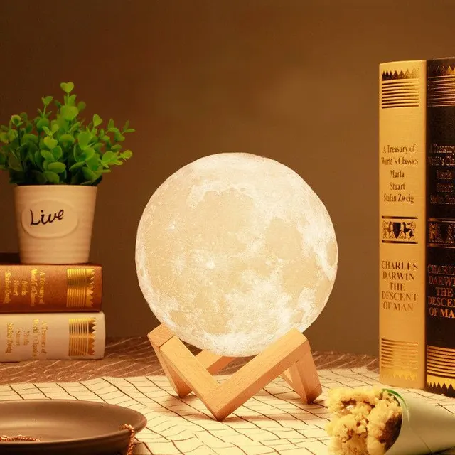 3D Print Moon Lamp With Stand - Touch Sensor