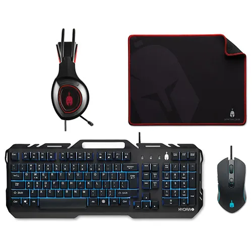 Spartan Gear Hydra 2 Gaming Combo (Keybord, Mouse, Headset, Mousepad) For Pc