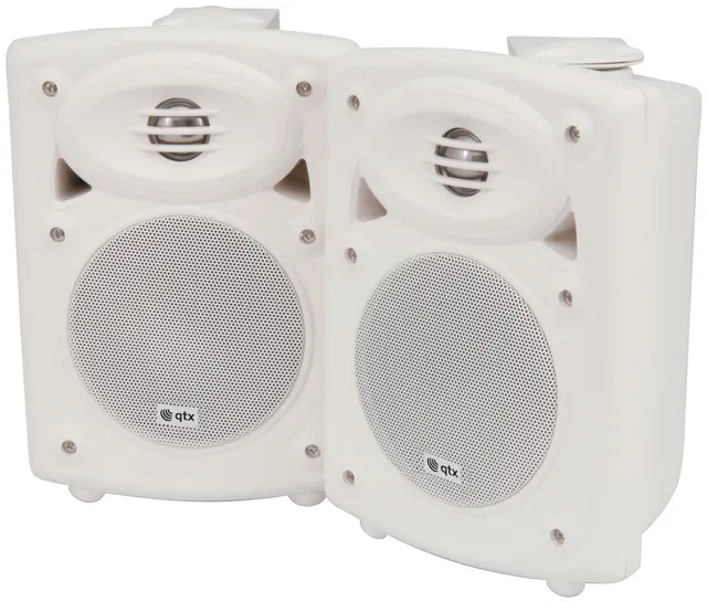 QTX QR5W Active Onwall Speakers Pair 5.25'' 2x20W White 178.201UK