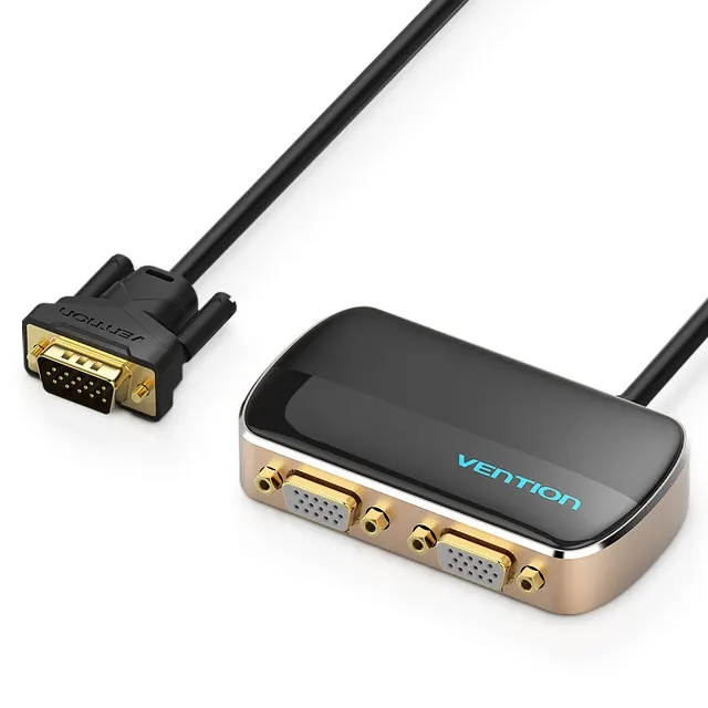 Vention VGA Splitter 2-Port with Power & VGA Cable 1.0m DBABF