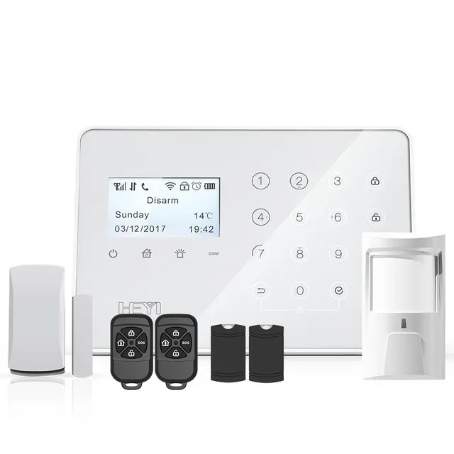 Heyi Alarm HY-W7 GSM Smart Alarm System Kit Panel - PIR - Magnetic - Remote - Siren - RFID
