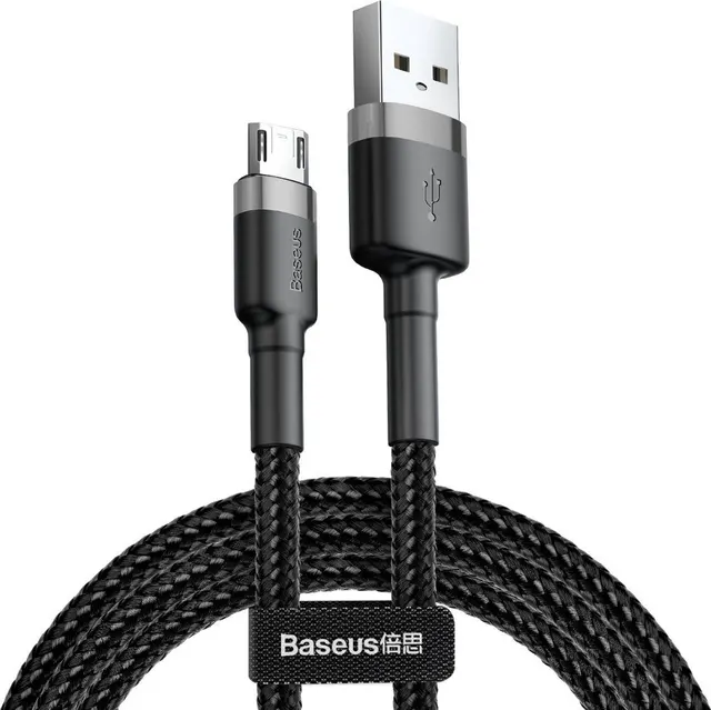 Baseus Cafule Braided MicroUSB Cable 2A 3.0m Black