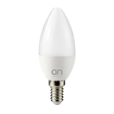 GBC ON LED Candle E14 C37 6W 3000K Warm White