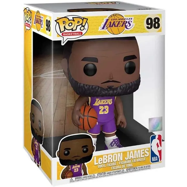 Funko POP NBA: Lakers - 10" Lebron James(Purple Jersey)