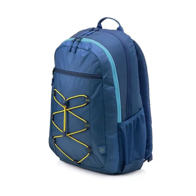 HP CARRY CASE Active Backpack 15.6'', GYM, WORK, ACTIVITIES, WATER RESISTANT EXTERIOR, NAVY BLUE / YELLOW