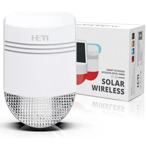 HEYI ALARM HY-6107W Outdoor Wireless Powered Siren (Neutral Package) H7