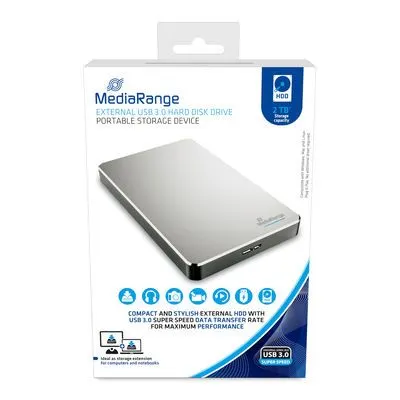 MediaRange External USB 3.0 Hard Disk Drive, HDD, 2TB