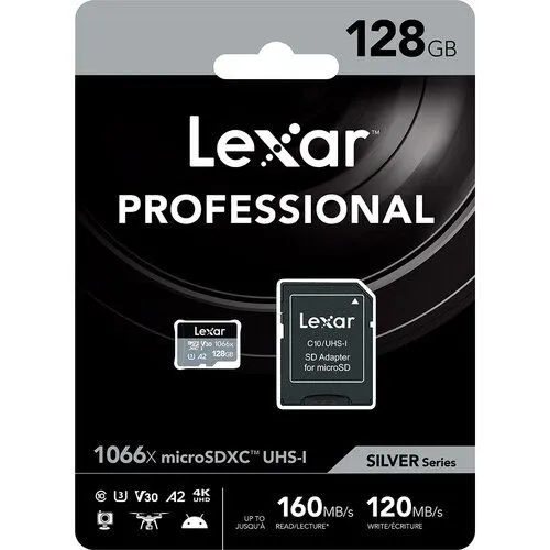 Lexar Professional 1066x microSDXC™ UHS-I 128GB Silver