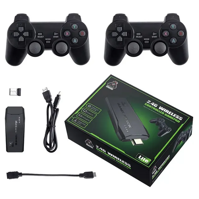 Retro 64GB Wireless TV Game Console 4K HD | 10000+ games | 2 Controllers