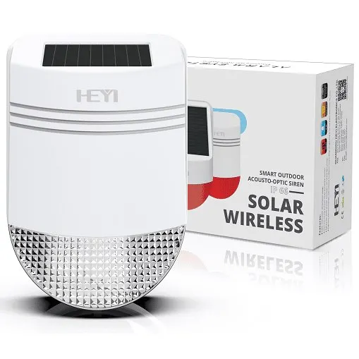 HEYI ALARM HY-6107S Outdoor Wireless Solar Siren (Neutral Package)