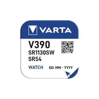 Varta Silver Oxide Coin Cell Battery 390 SR54 SR1130SW (Low Drain)