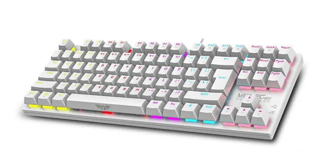 Armaggeddon MKA-2C Neo White Mechanical Gaming Keyboard 87 Brown Keys