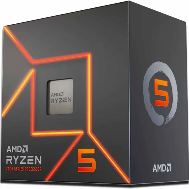 RYZEN 5 7600 BOX 4.0GHz 6 CORE MAX BOOST 5.2GHz AM5 38MB 65W WRAITH STEALTH COOLER CPU AMD