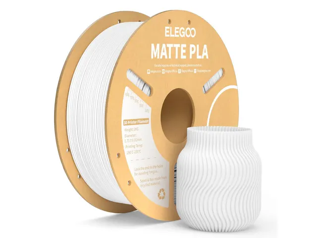 ELEGOO PLA MATTE FILAMENT MATTE WHITE 1KG 1.75MM