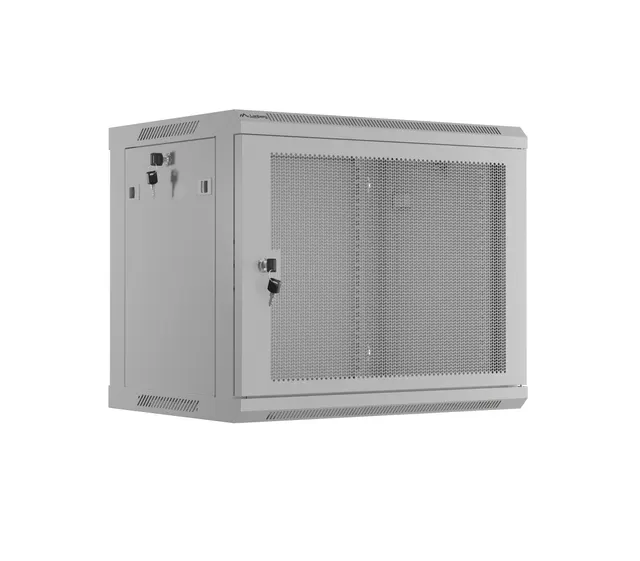 Lanberg Wall Rack 19'' with Perforated Door 4U 45cm Grey FLAT PACKED