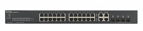 Zyxel 24-Port Gigabit Cloud Managed Ethernet Switch + 4 RJ45/SFP Combo GS1920-24V2