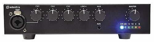 Adastra UA60 100V Compact Amplifer Mixer 60W 953.186UK