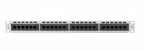 Lanberg Patch Panel 24-Port 1U 19" CAT6 UTP Grey