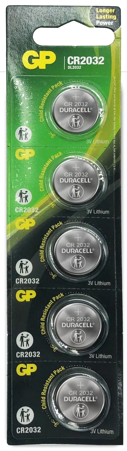 GP Lithium Button Cell CR2032 5-pack 656.264UK