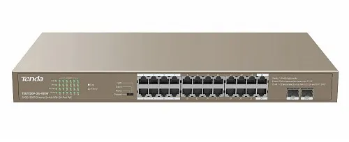 Tenda 24-Port Gigabit PoE Switch 410W 2SFP R/M TEG1126P-24-410W