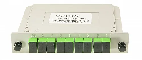 Opton PLC Fiber Splitter Cassette 1x8 SC/APC