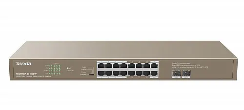 Tenda 16-Port Gigabit PoE Switch 2SFP 250W R/M TEG1118P-16-250W