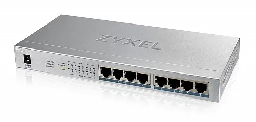 Zyxel 8 Port Gigabit PoE Switch, 8 x PoE, 60W GS1008-HP