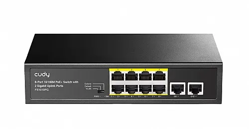 Cudy GS1010PE 8-Port Gigabit PoE Switch + 2 GbE Uplink 120W