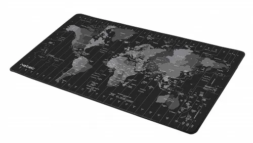 Natec TIME ZONE MAP XL Mousepad Grey Black