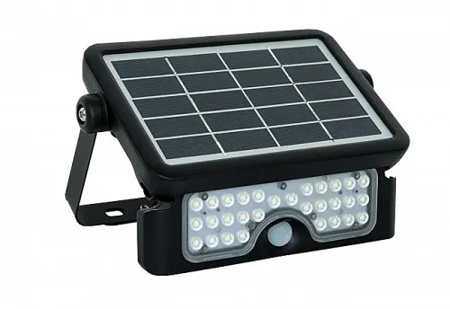 V-TAC PIR Sensor Solar LED Floodlight 5W DL 4000K IP65 Black 8547
