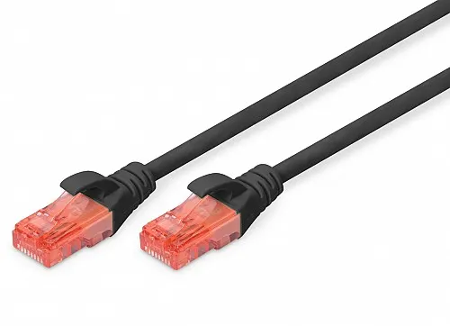 Digitus Ethernet Cable CAT6 UTP Black CU 0.25m