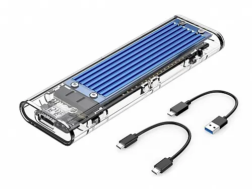 Orico HDE USB-C 3.1 M2 NVME/SATA Encl Blue TCM2M-C3