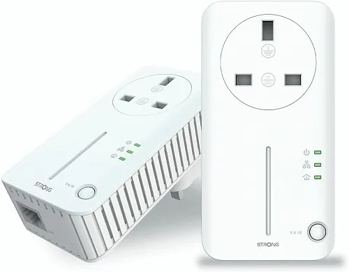 Strong Powerline Kit AV600 Passthrough 600Mbps UK POWERL600DUOUKV2