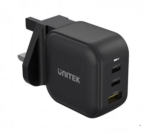 Unitek P1108ABK 66W 3in1 GaN Travel Charger Black