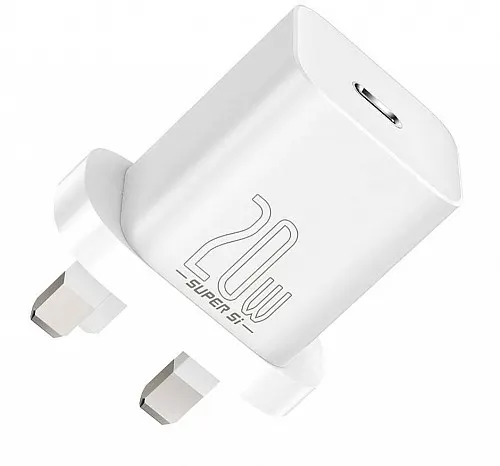 Baseus CCSUP-K02 Super Si 20W Type-C Charger UK White