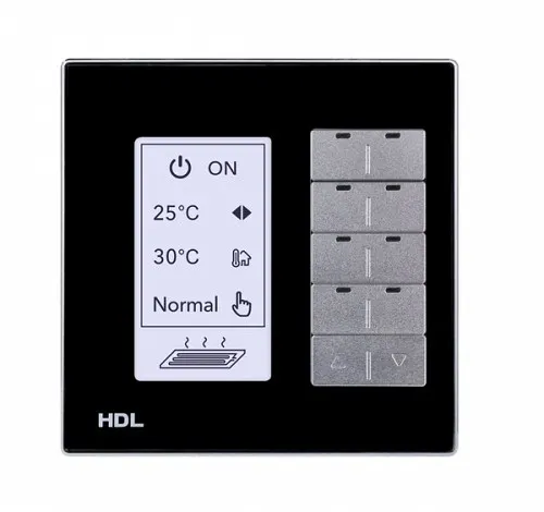 HDL Smart Panel Modern Series DLP Black M/DLP04.1-A2-48