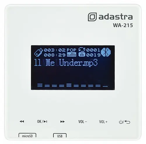 Adastra WA-215 Wall Amplifier BT/USB/FM 2x15W@8ohm 953.132UK